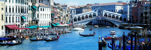Rialto Bridge: Rialto Bridge & Grand Canal Venice Italy by Panoramic Images