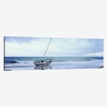 Sailboat In Ocean, Santa Barbara, Santa Barbara County, California, USA Canvas Print #PIM14872} by Panoramic Images Canvas Wall Art