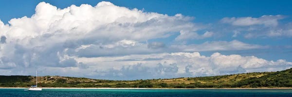 Puerto Rico: Sailboat In Sea, Culebra Island, Puerto Rico by Panoramic Images