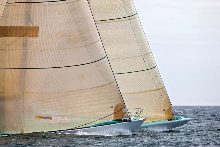 Sailboats Competing In The 12-Metre Class Championship, Newport, Rhode Island, USA