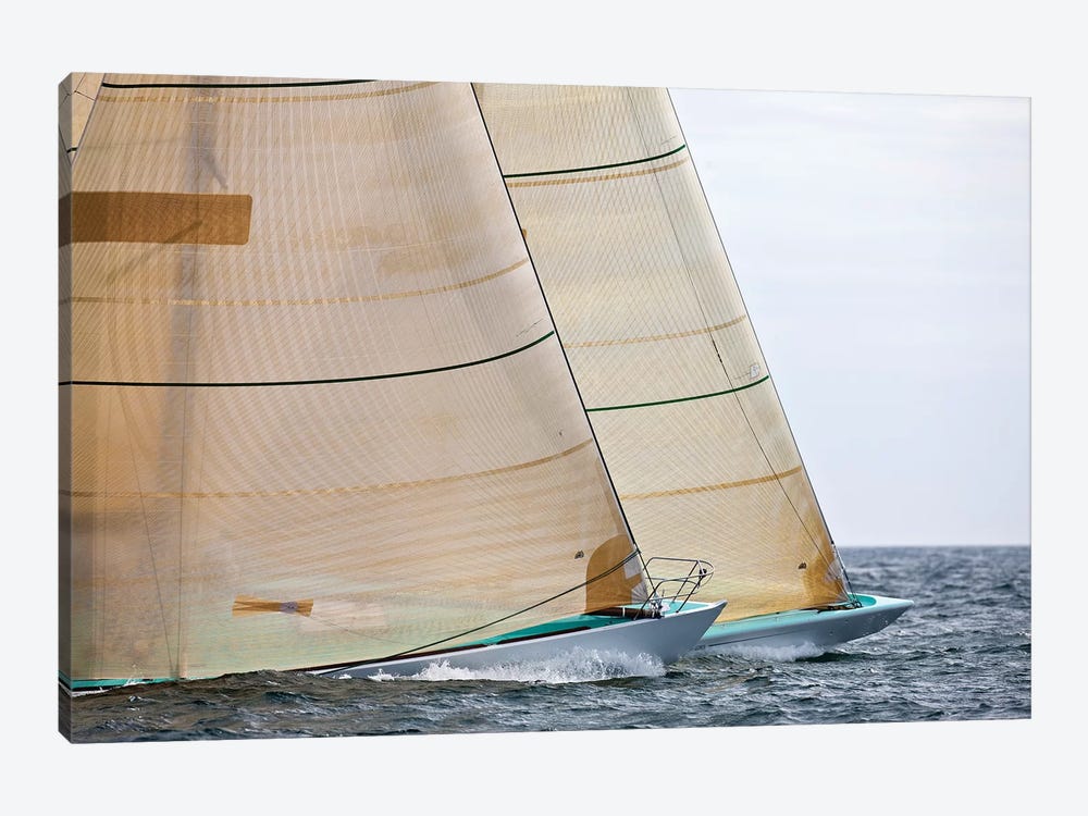 Sailboats Competing In The 12-Metre Class Championship, Newport, Rhode Island, USA by Panoramic Images 1-piece Canvas Artwork