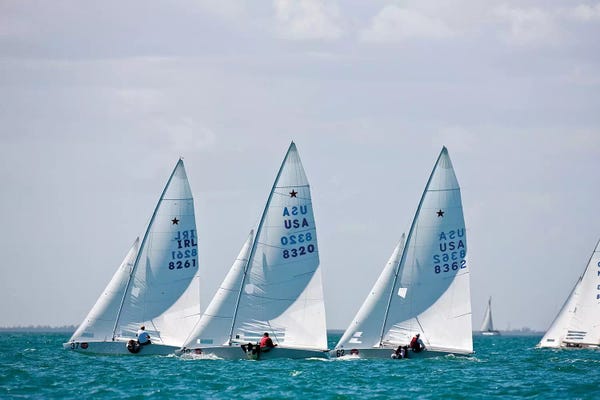 Sailboats In Bacardi Star Regatta, Miami, Florida, USA