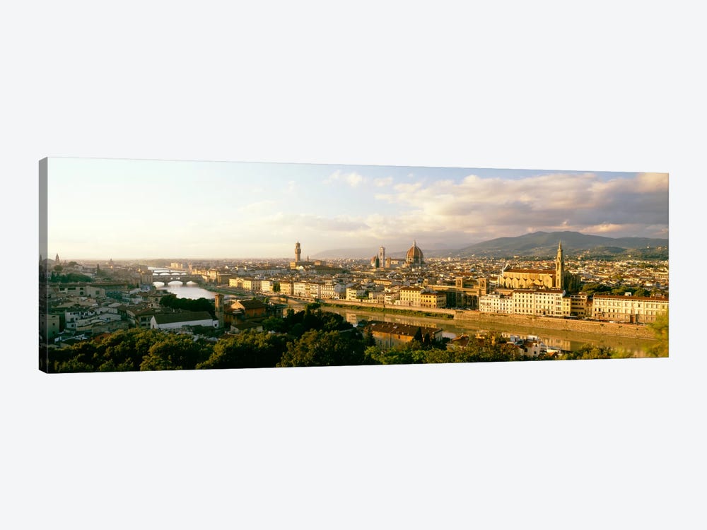 The Duomo & Arno River Florence Italy by Panoramic Images 1-piece Canvas Artwork