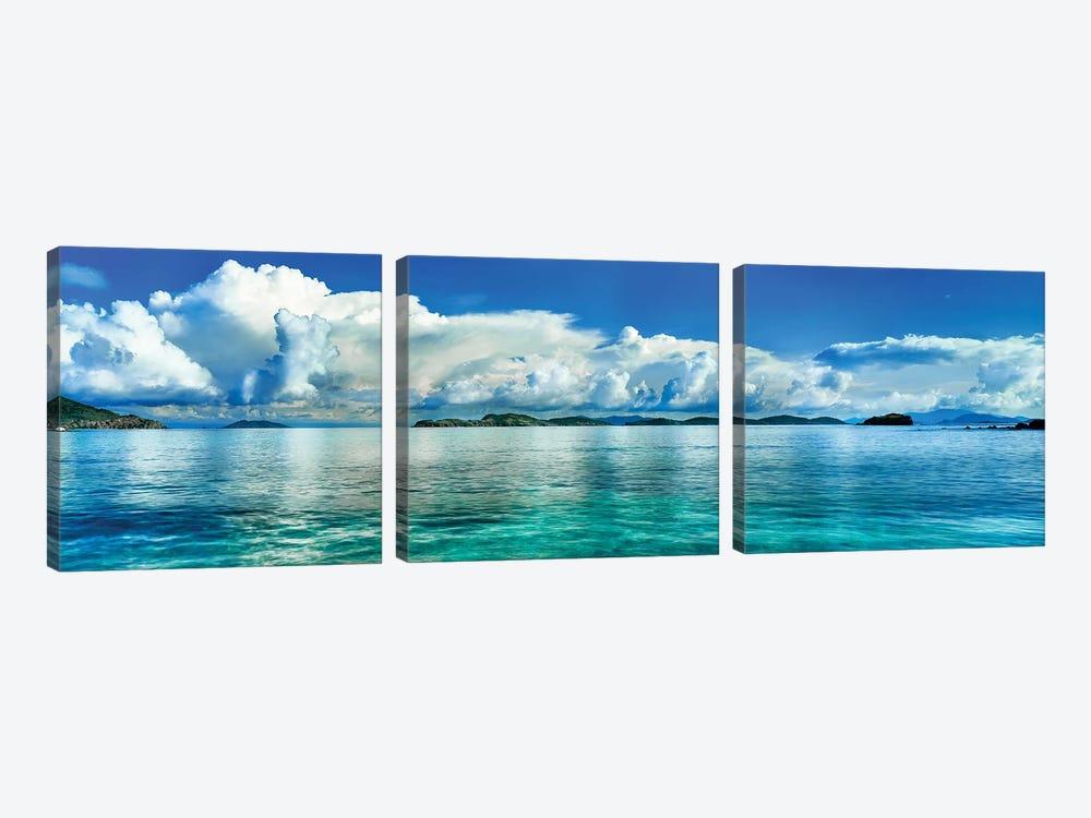 Sapphire Beach, St. Thomas, U.S. Virgin Islands by Panoramic Images 3-piece Canvas Wall Art