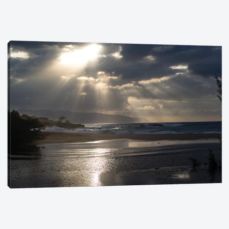 Scenic View Of Beach During Sunset, Hawaii, USA II Canvas Print #PIM14883} by Panoramic Images Canvas Art Print