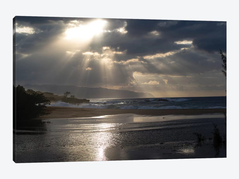 Scenic View Of Beach During Sunset, Hawaii, USA II by Panoramic Images 1-piece Canvas Wall Art