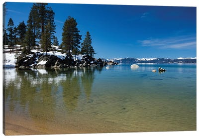 Scenic View Of Lake Tahoe, California, USA Canvas Art Print - Lake Tahoe Art