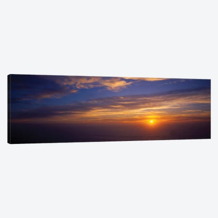 Scenic View Of Pacific Ocean At Sunset, Kauai, Hawaii, USA Canvas Print #PIM14886} by Panoramic Images Canvas Wall Art