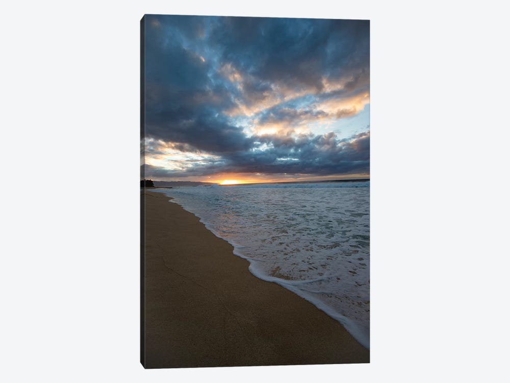 Scenic View Of Surf On Beach Against Cloudy Sky, Hawaii, USA II by Panoramic Images 1-piece Canvas Wall Art