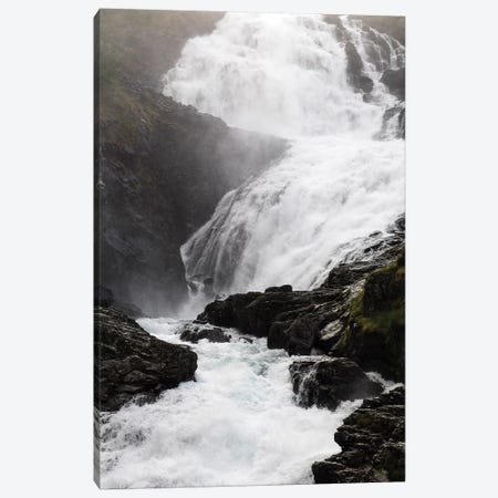 Scenic View Of Waterfall, Kjosfossen, Sogn Og Fjordane County, Norway Canvas Print #PIM14892} by Panoramic Images Canvas Art