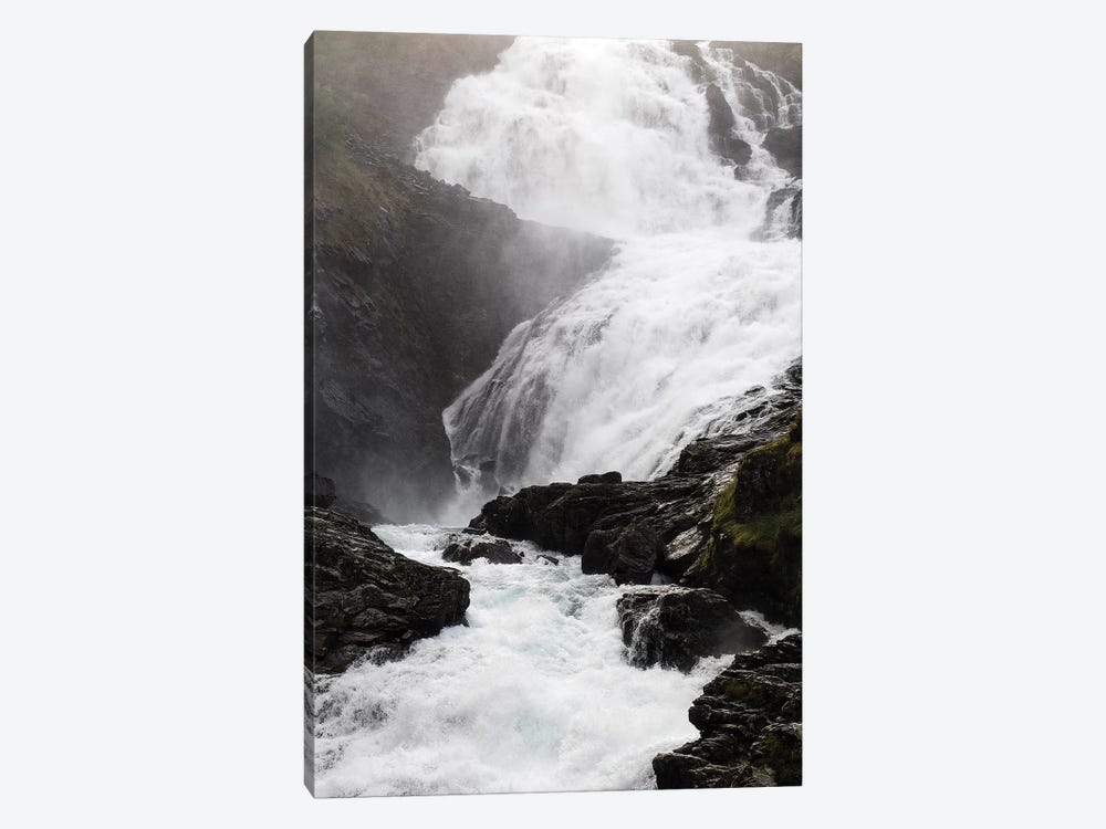 Scenic View Of Waterfall, Kjosfossen, Sogn Og Fjordane County, Norway by Panoramic Images 1-piece Canvas Art
