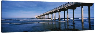 Scripps Pier, La Jolla, San Diego, California, USA Canvas Art Print - Nautical Scenic Photography