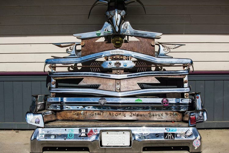 Sculpture Made By Various Parts Of Automobiles, Crested Butte, Colorado, USA