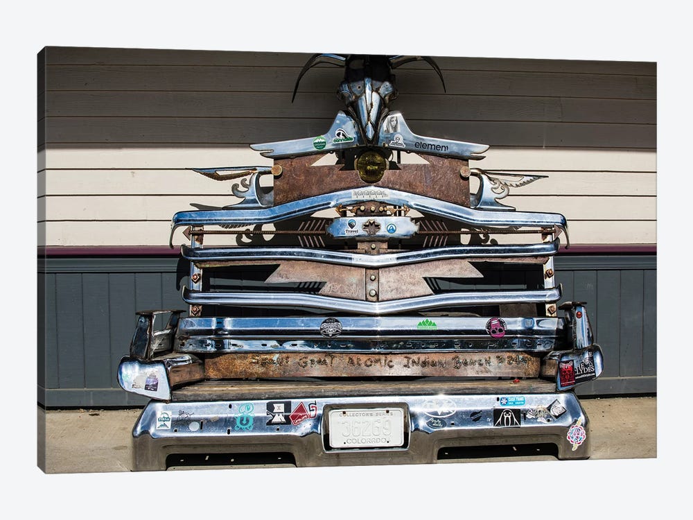 Sculpture Made By Various Parts Of Automobiles, Crested Butte, Colorado, USA by Panoramic Images 1-piece Canvas Artwork