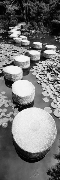 Ponds: Shrine Garden, Kyoto, Japan (Black And White) I by Panoramic Images
