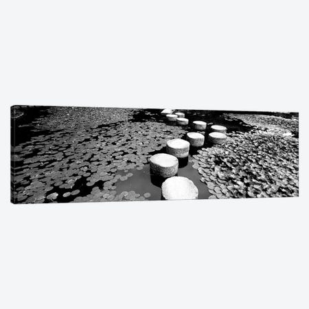 Shrine Garden, Kyoto, Japan (Black And White) II Canvas Print #PIM14906} by Panoramic Images Canvas Art Print