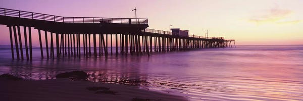 Docks & Piers: Silhouette Of Pismo Pier At Dusk, Pismo Beach, San Luis Obispo County, California, USA I by Panoramic Images