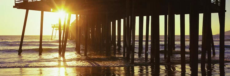 Silhouette Of Pismo Pier At Dusk, Pismo Beach, San Luis Obispo County, California, USA II by Panoramic Images wall art