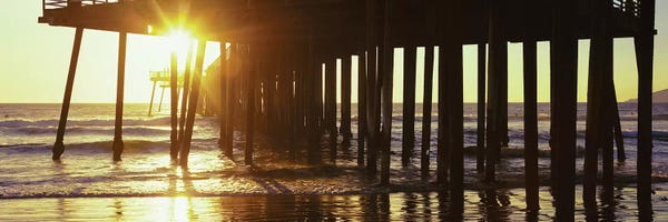 Docks & Piers: Silhouette Of Pismo Pier At Dusk, Pismo Beach, San Luis Obispo County, California, USA II by Panoramic Images