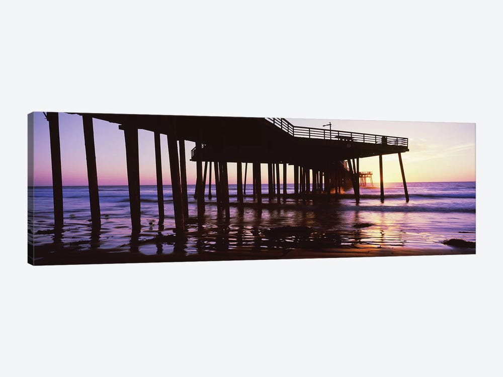 Silhouette Of Pismo Pier At Dusk, Pismo Beach, San Luis Obispo County, California, USA III by Panoramic Images 1-piece Canvas Art