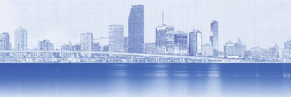 Miami: Skyline At Night, Miami, Florida, USA by Panoramic Images