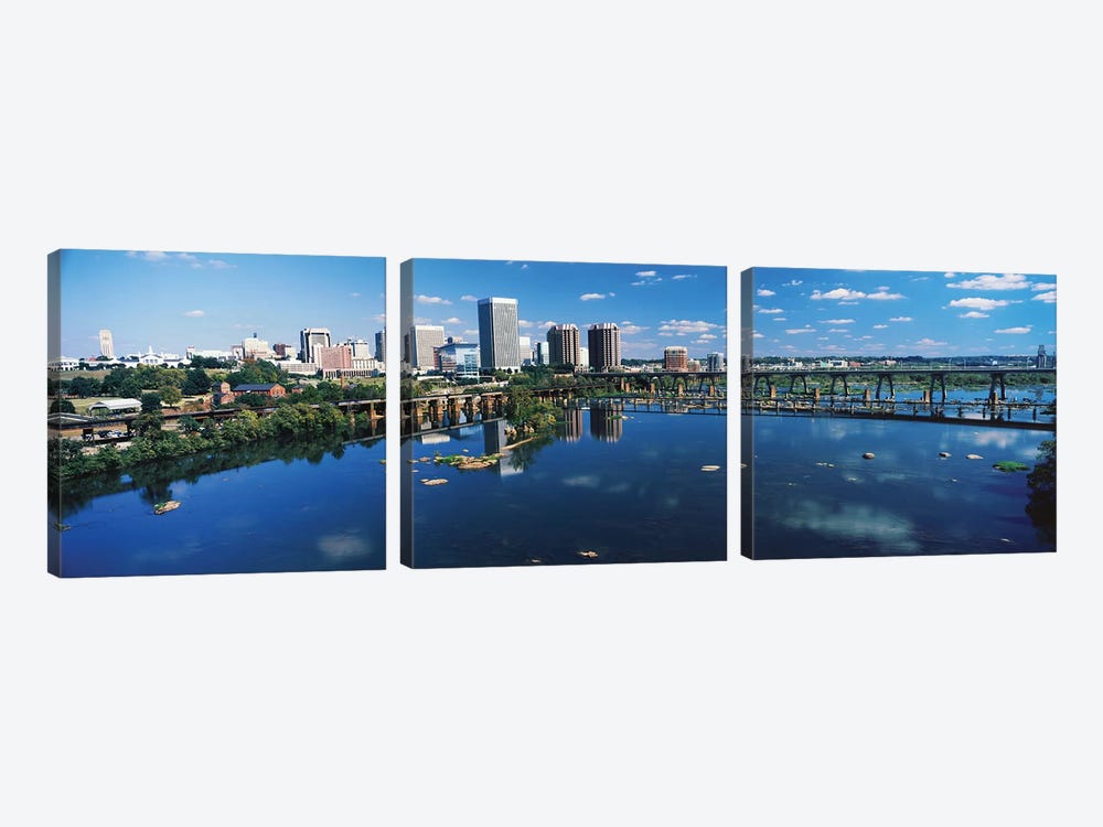 Skyscrapers In A City, Richmond, Virginia, USA by Panoramic Images 3-piece Canvas Artwork