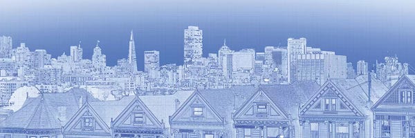 San Francisco Skylines: Skyscrapers Lit Up At Night In San Francisco, California, USA by Panoramic Images