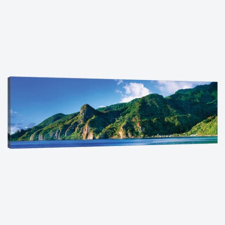 Soufriere, Saint Lucia, South West Coast, Dominica, Caribbean Canvas Print #PIM14928} by Panoramic Images Canvas Wall Art