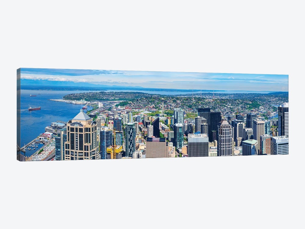 Space Needle Tower Seen From Sky View Observatory - Columbia Center, Seattle, Washington State, USA by Panoramic Images 1-piece Canvas Art Print