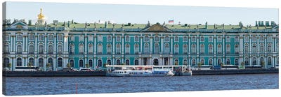 State Hermitage Museum Viewed From Neva River, St. Petersburg, Russia Canvas Art Print - Russia Art