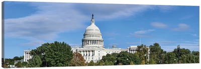 Street View Of Capitol Building, Washington D.C., USA II Canvas Art Print - Dome Art