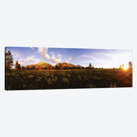 Sunrise Over Teton Range, Grand Teton National Park, Wyoming, USA Canvas Print #PIM14944} by Panoramic Images Canvas Print