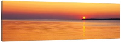 Sunset Over Lake Superior, Apostle Islands National Lakeshore, Wisconsin, USA Canvas Art Print - Staff Picks