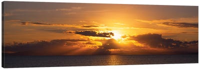 Sunset Over The Atlantic Ocean, Vieques, Puerto Rico Canvas Art Print - Puerto Rico