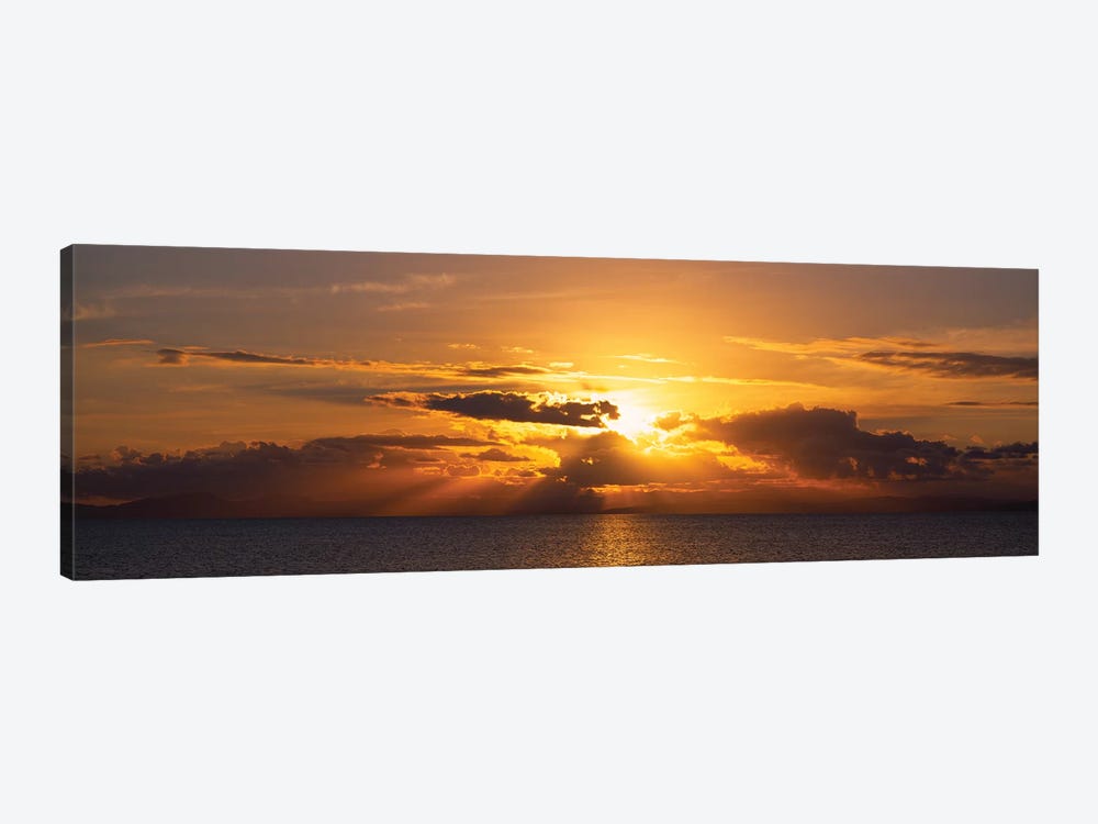 Sunset Over The Atlantic Ocean, Vieques, Puerto Rico by Panoramic Images 1-piece Canvas Print