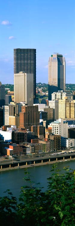 Buildings at the waterfront, Monongahela River, Pittsburgh, Pennsylvania, USA