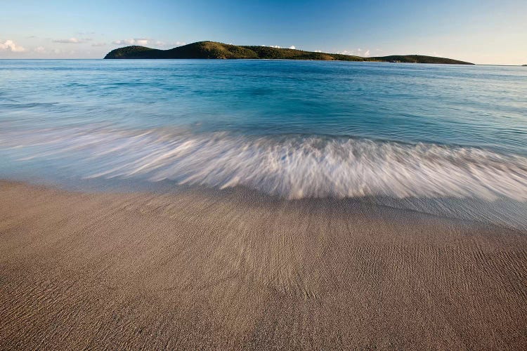 Surf On Beach At Sunset, Culebra Island, Puerto Rico