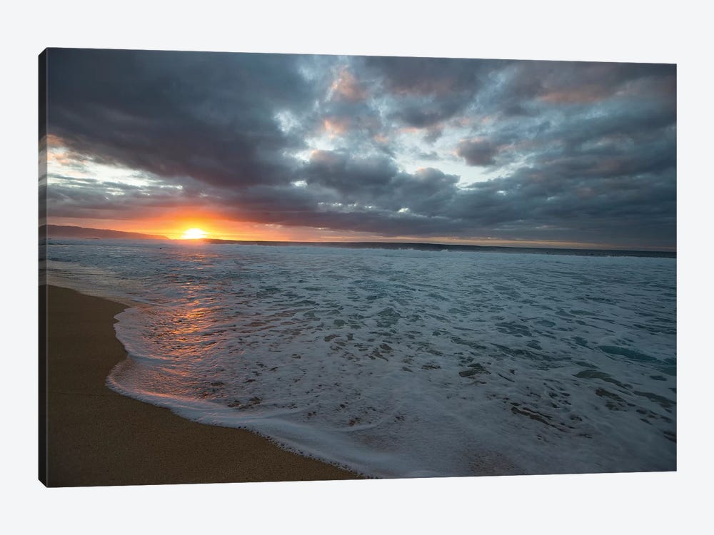 Surf On The Beach At Sunset by Panoramic Images 1-piece Canvas Wall Art