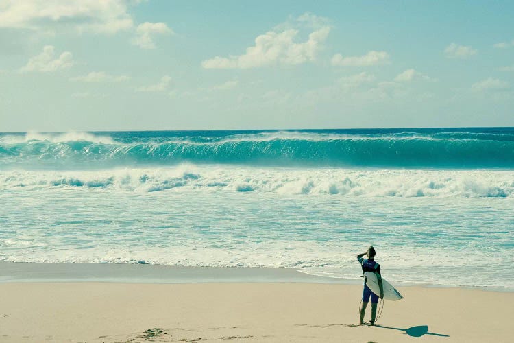 Surfer Standing On The Beach, North Shore, Oahu, Hawaii, USA I