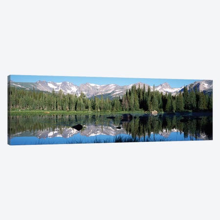 The Indian Peaks Reflected In Red Rock Lake Boulder Colorado, USA Canvas Print #PIM14959} by Panoramic Images Art Print