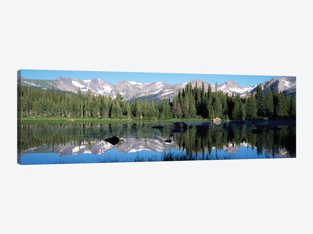 The Indian Peaks Reflected In Red Rock Lake Boulder Colorado, USA by Panoramic Images 1-piece Canvas Art