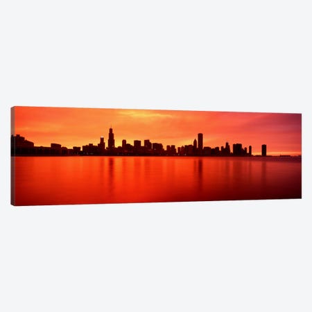 USAIllinois, Chicago, sunset Canvas Print #PIM1495} by Panoramic Images Art Print
