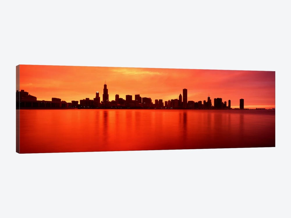 USAIllinois, Chicago, sunset by Panoramic Images 1-piece Canvas Print