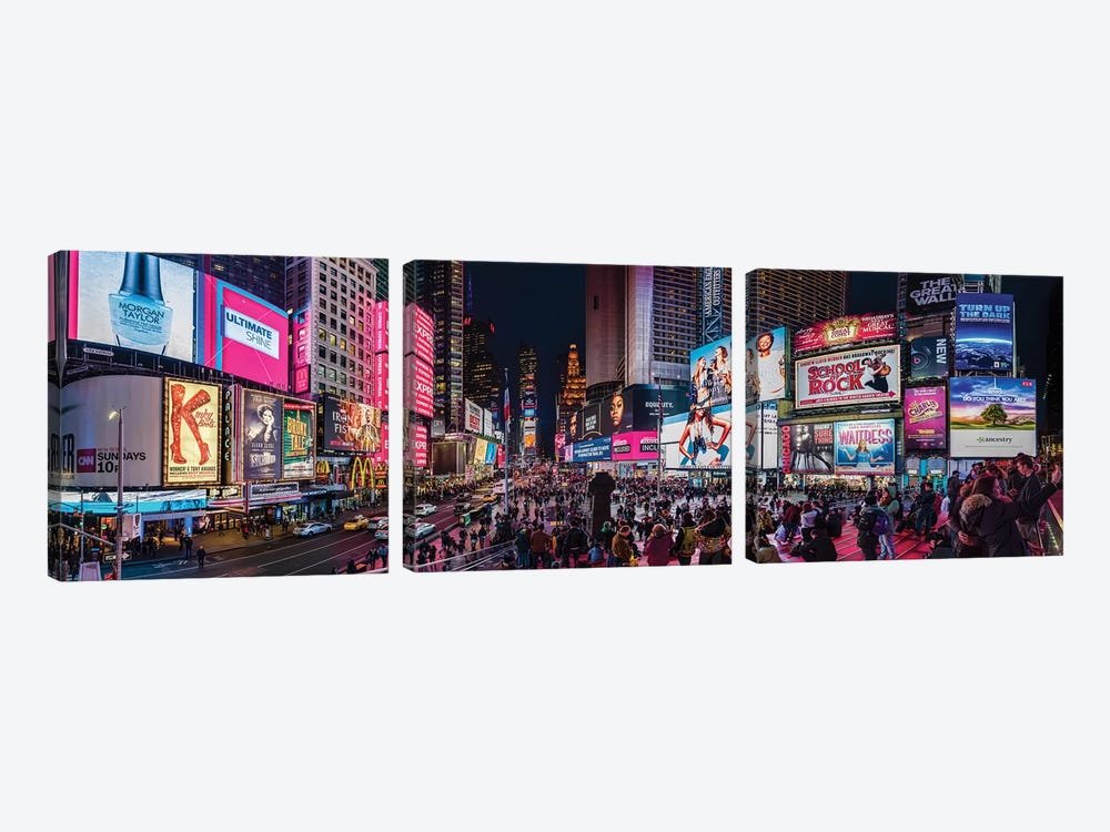 Times Square, Manhattan, New York City, New York State, USA by Panoramic Images 3-piece Art Print