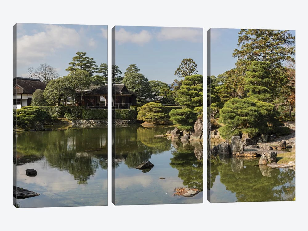 Traditional Garden In Katsura Imperial Villa, Kyoti Prefecture, Japan by Panoramic Images 3-piece Canvas Art Print