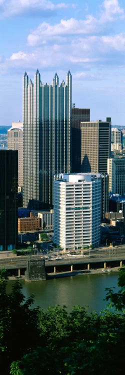 Buildings at the waterfront, Monongahela River, Pittsburgh, Pennsylvania, USA