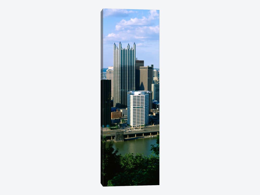 Buildings at the waterfront, Monongahela River, Pittsburgh, Pennsylvania, USA by Panoramic Images 1-piece Canvas Print