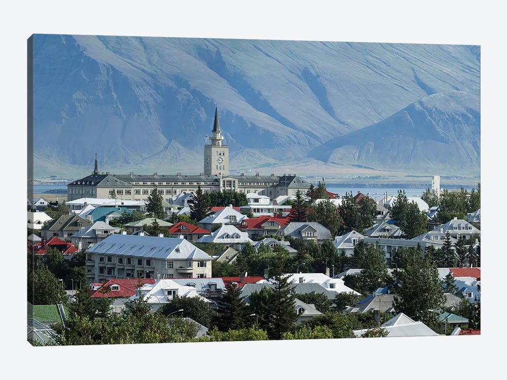View Of City From The Top Of Perlan Building (Oskjuhlid Hill), Reykjavik, Iceland by Panoramic Images 1-piece Art Print