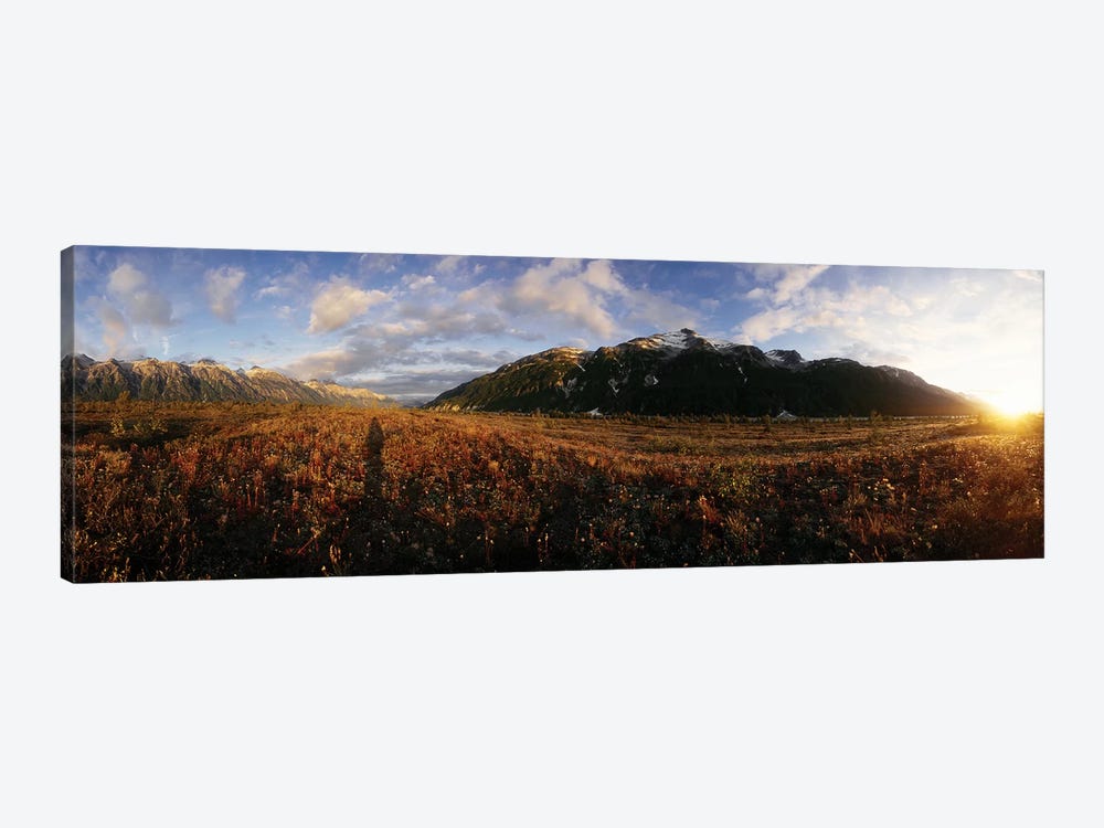 View Of Landscape With Mountain At Sunset, Alsek River, British Columbia, Canada by Panoramic Images 1-piece Canvas Art