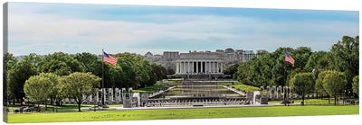 View Of Lincoln Memorial And National World War II Memorial, Washington D.C., USA Canvas Art Print - Washington D.C. Art